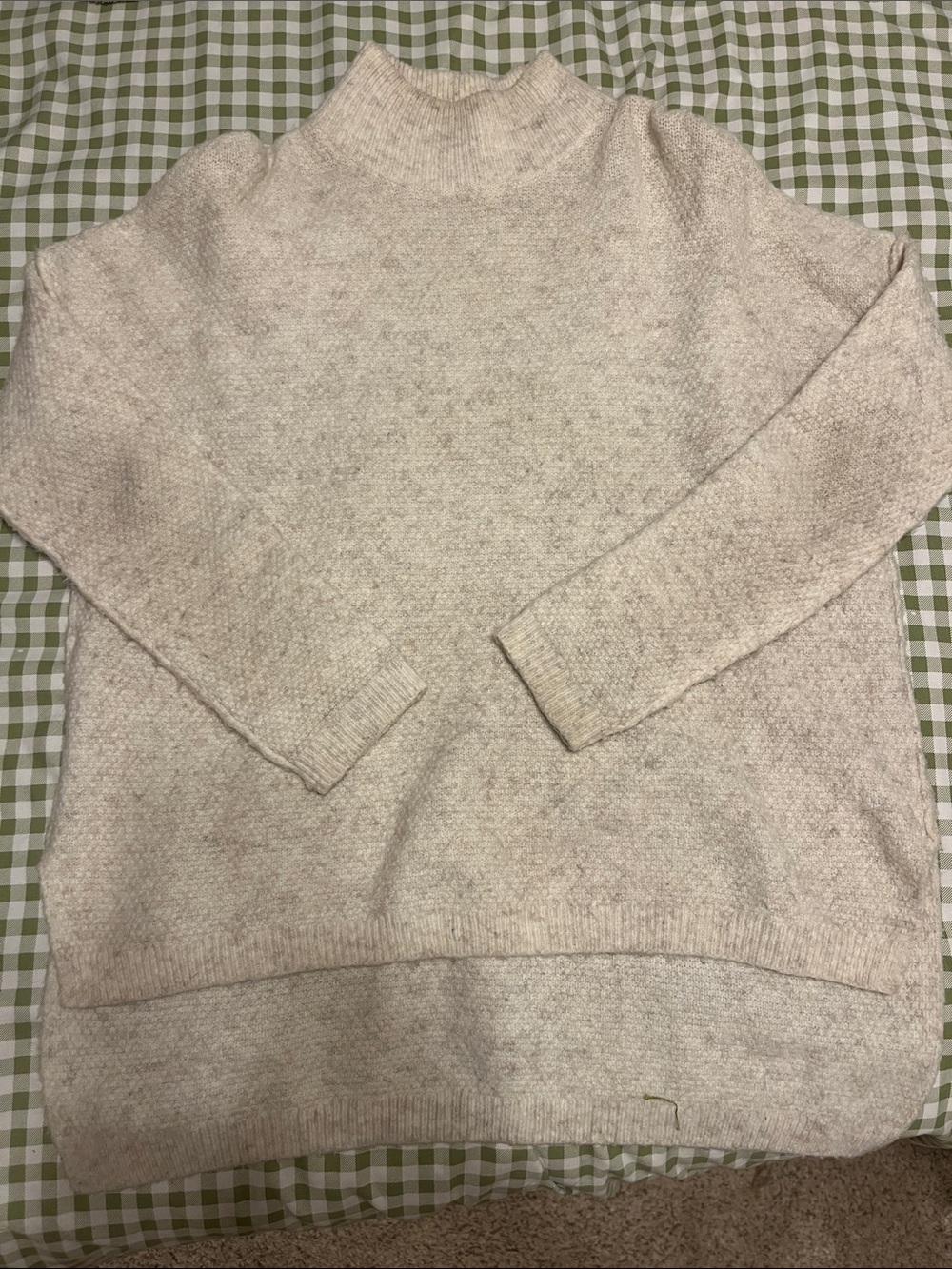 Shrinking Violet Cream Mock Neck Sweater